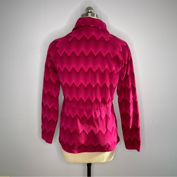 The North Face Women's Harper Full Zip Fleece- Chevron- Berry- Size Medium - Picture 7 of 9